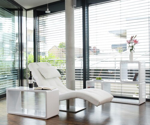 SalesFever Relaxsessel, mit Nackenkissen, Relaxliege mit modernem Metallfuß günstig online kaufen