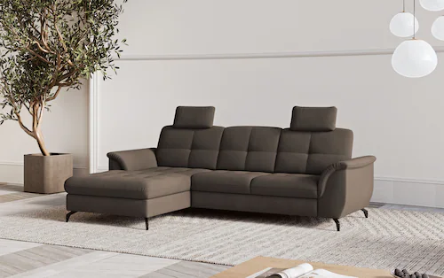 sit&more Ecksofa "Zora L-Form", wahlweise mit Bettfunktion und Bettkasten günstig online kaufen