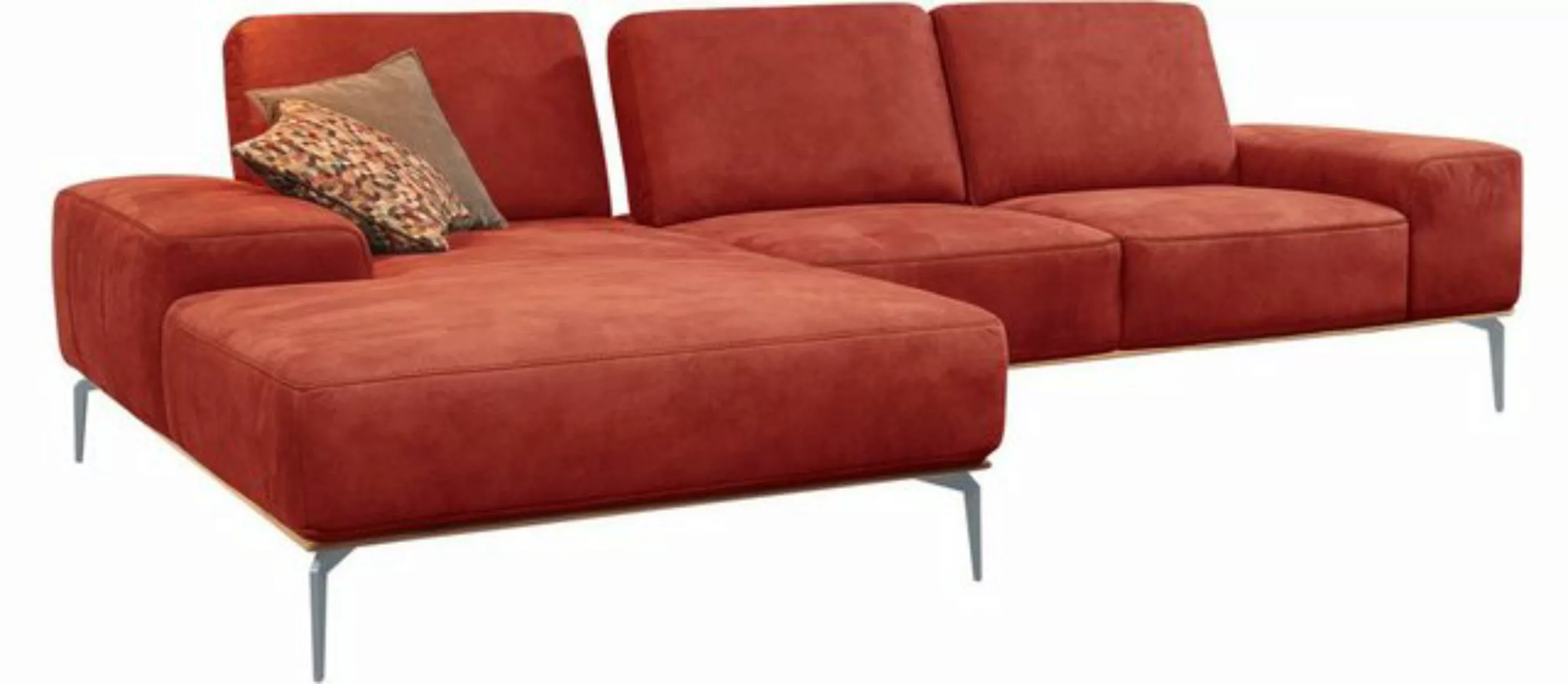 W.SCHILLIG Ecksofa run, mit elegantem Holzsockel, Füße in Silber matt, Brei günstig online kaufen