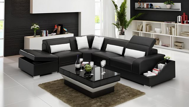 Xlmoebel Ecksofa Moderne Eckcouch mit Design, Ecksofa aus Leder für das Woh günstig online kaufen