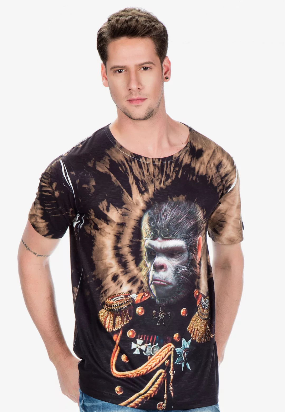 Cipo & Baxx T-Shirt, mit extravagantem Affen-Print günstig online kaufen