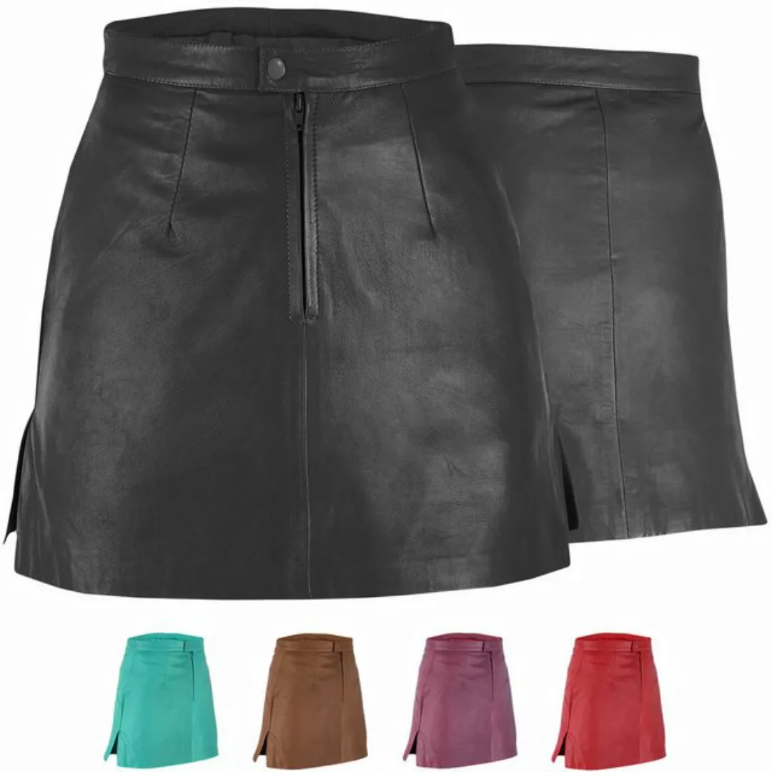 German Wear Lederrock Trend451R Mini Mini Lederrock echtes Leder schwarz günstig online kaufen