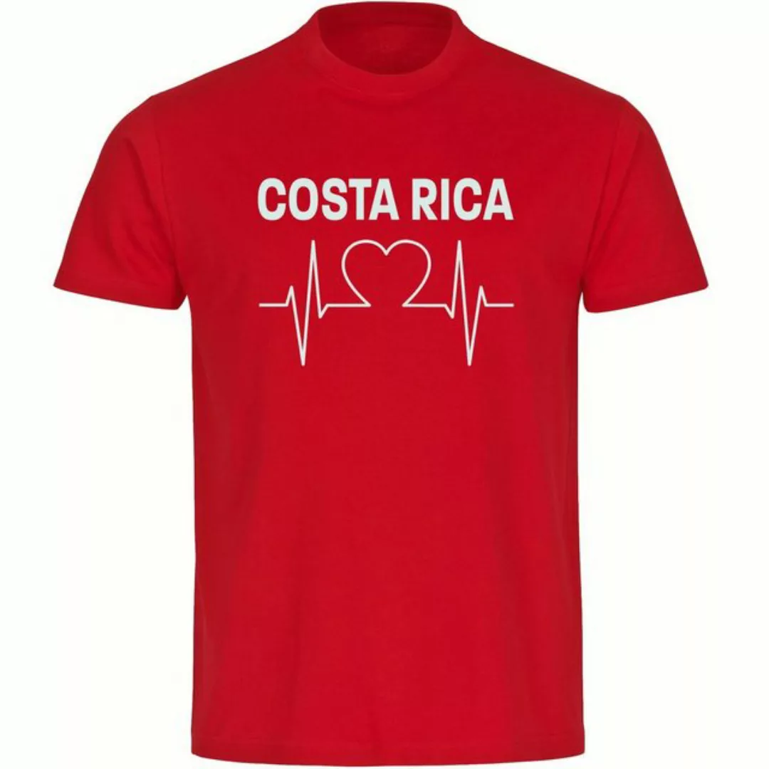 multifanshop T-Shirt Herren Costa Rica - Herzschlag - Männer günstig online kaufen