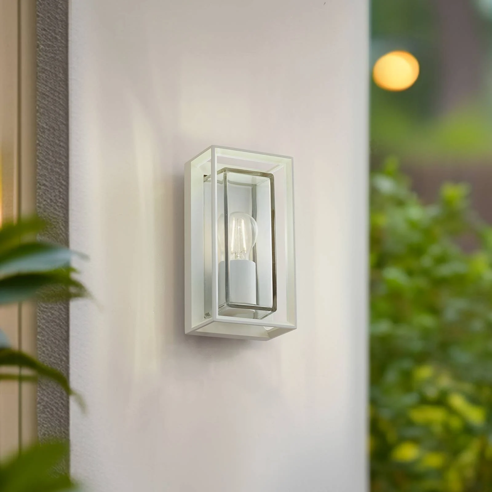 Arcchio Außenwandleuchte Ismera, weiß, IP65, Glas, E27 günstig online kaufen