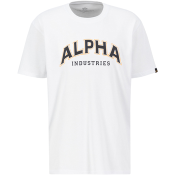 Alpha Industries  T-Shirts & Poloshirts College T-Shirt - white günstig online kaufen