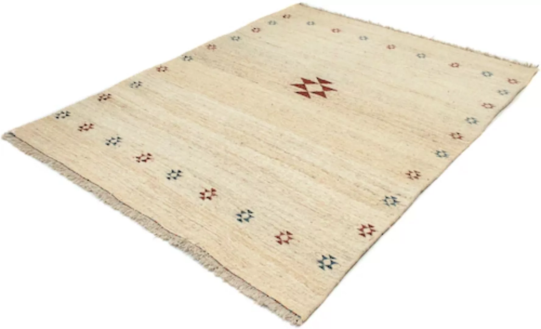 morgenland Wollteppich »Gabbeh Teppich handgeknüpft beige«, rechteckig günstig online kaufen