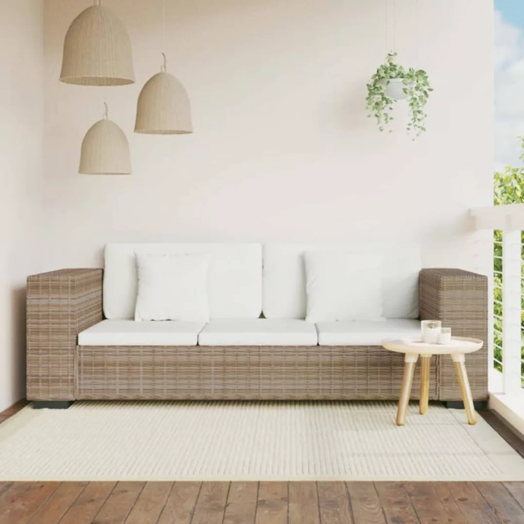 8-tlg. 3-sitzer Sofa Set Echt Rattan günstig online kaufen