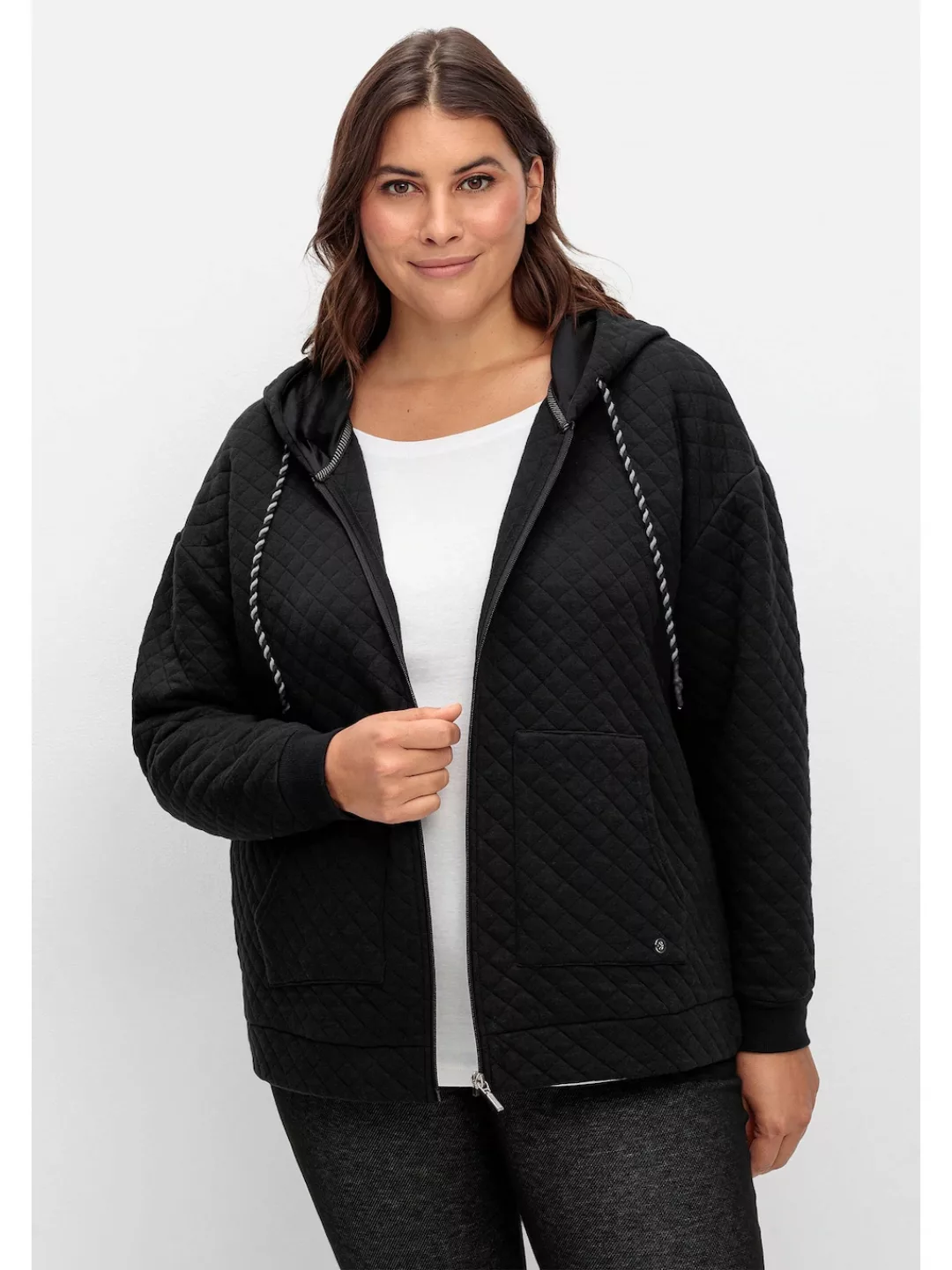 Sheego Sweatjacke "Große Größen", leicht wattiert, mit Rautensteppung günstig online kaufen