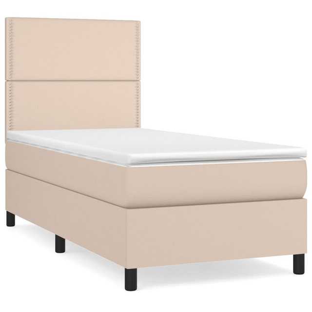 vidaXL Boxspringbett, Boxspringbett Matratze Cappuccino-Braun 100x200cm Kun günstig online kaufen