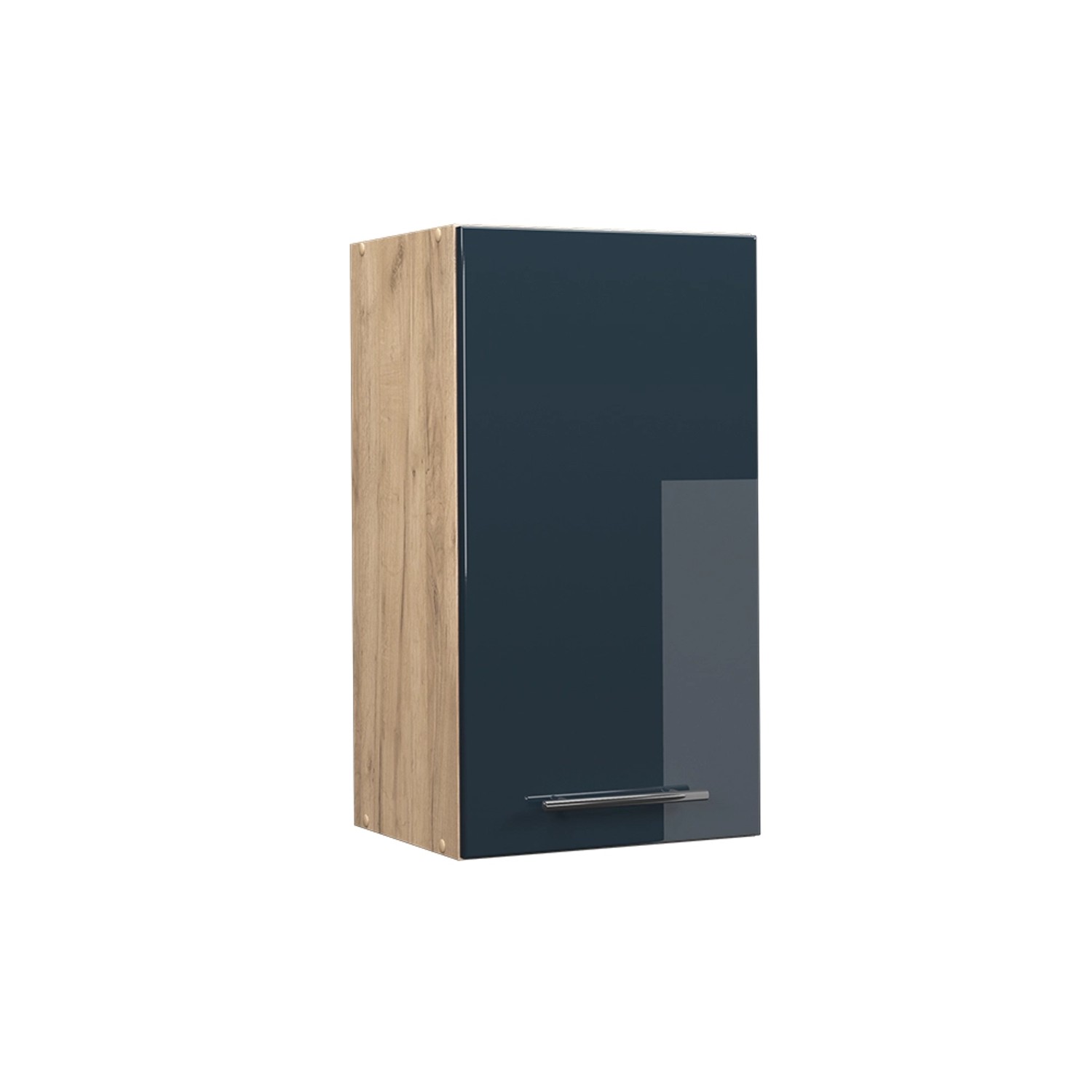 Vicco Hängeschrank Fame-Line, Dunkelblau Hochglanz/Goldkraft Eiche, günstig online kaufen
