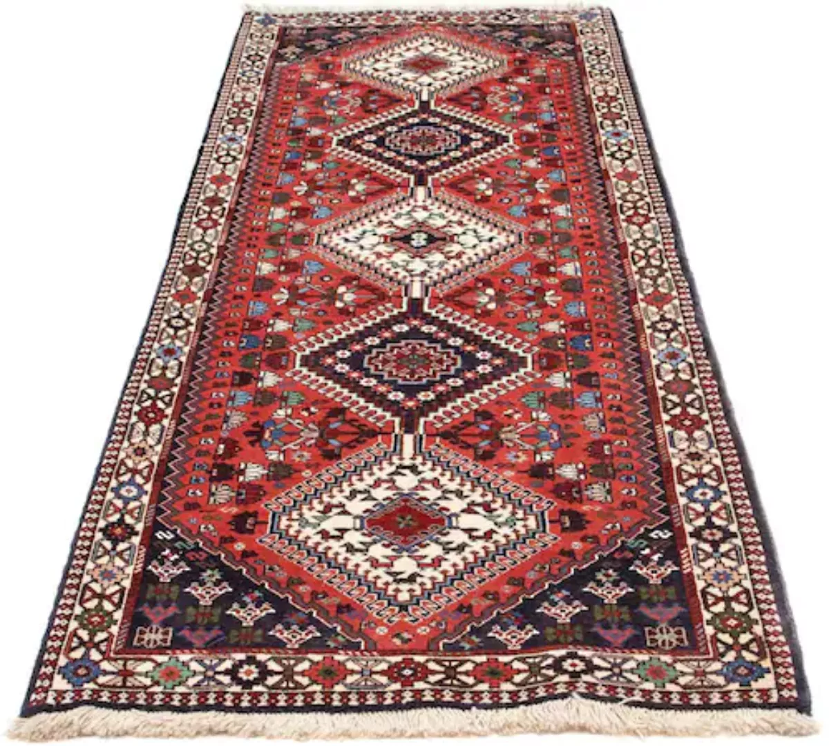 morgenland Wollteppich »Yalameh Durchgemustert Rosso scuro 353 x 246 cm«, r günstig online kaufen