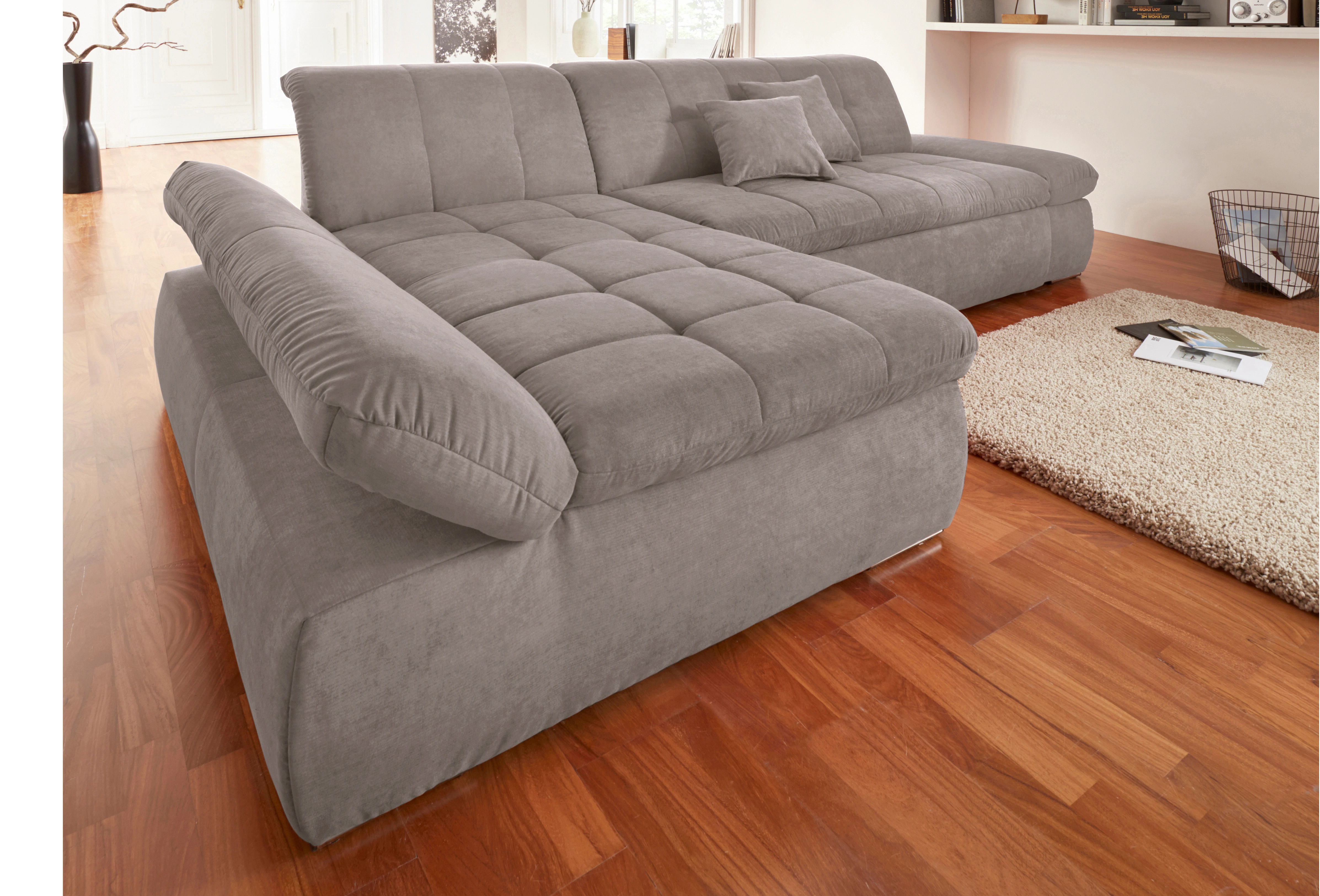 DOMO collection Ecksofa "NMoric XXL, B/T/H: 300/172/80cm, L-Form", wahlweis günstig online kaufen
