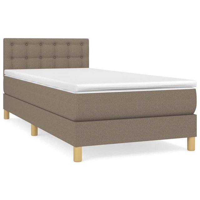 vidaXL Bettgestell Boxspringbett mit Matratze Taupe 90x200 cm Stoff Bett Be günstig online kaufen