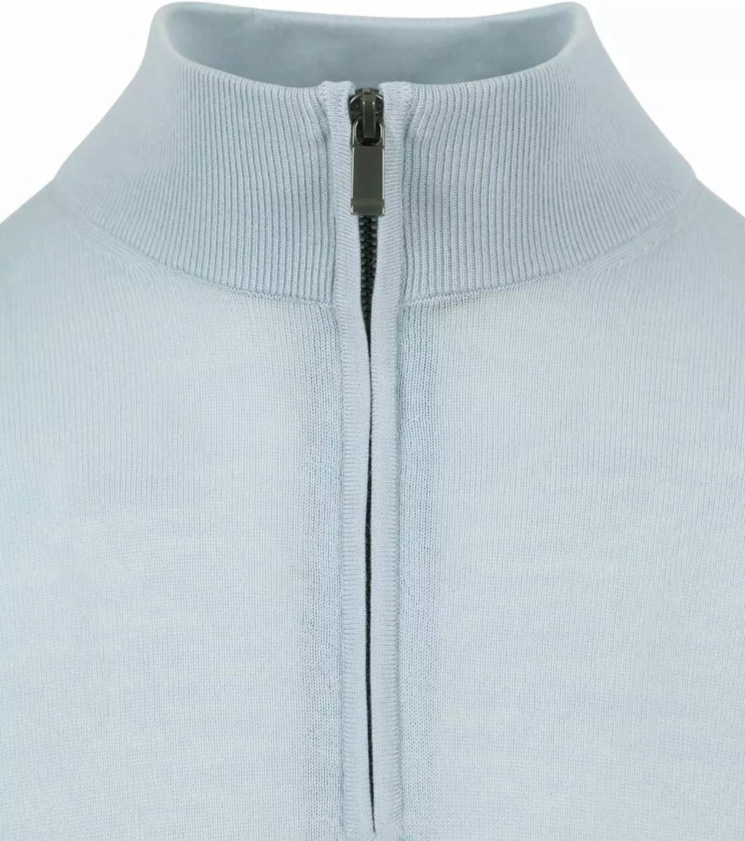 Suitable Merino Half Zip Pullover Hellblau - Größe L günstig online kaufen