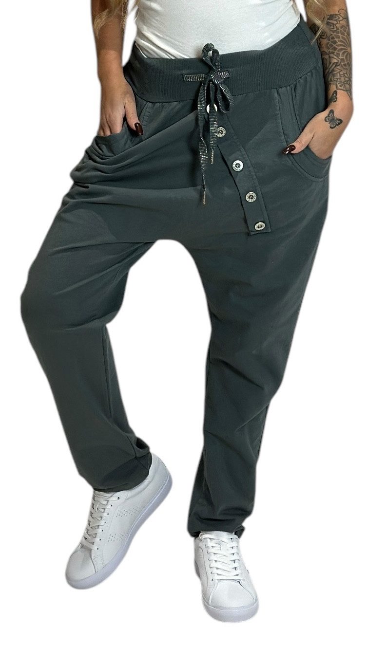 Mississhop Boyfriend-Hose Damen Baumwollhose Hose Sweatpants günstig online kaufen