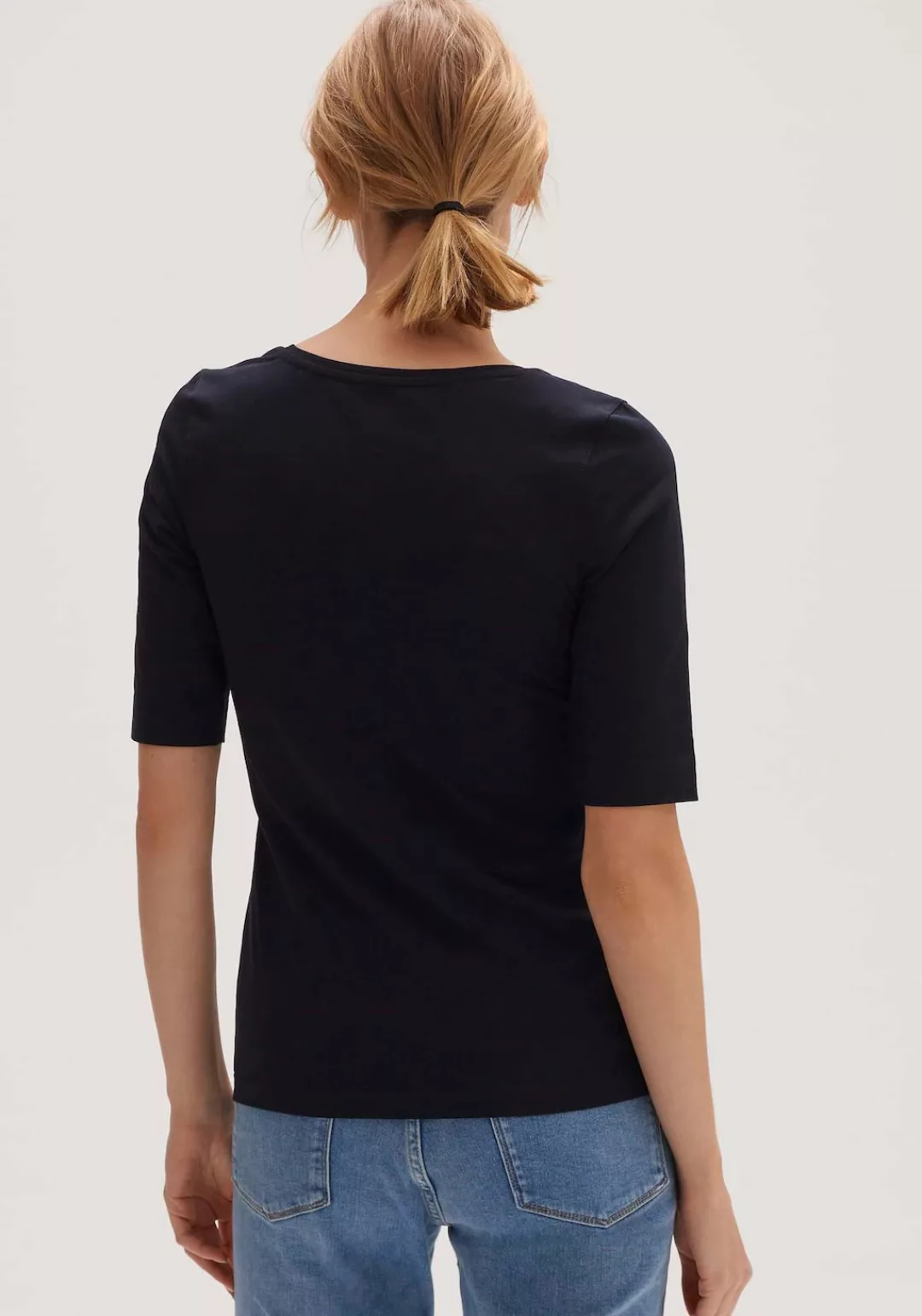 OPUS Rundhalsshirt schwarz regular fit (1-tlg) günstig online kaufen