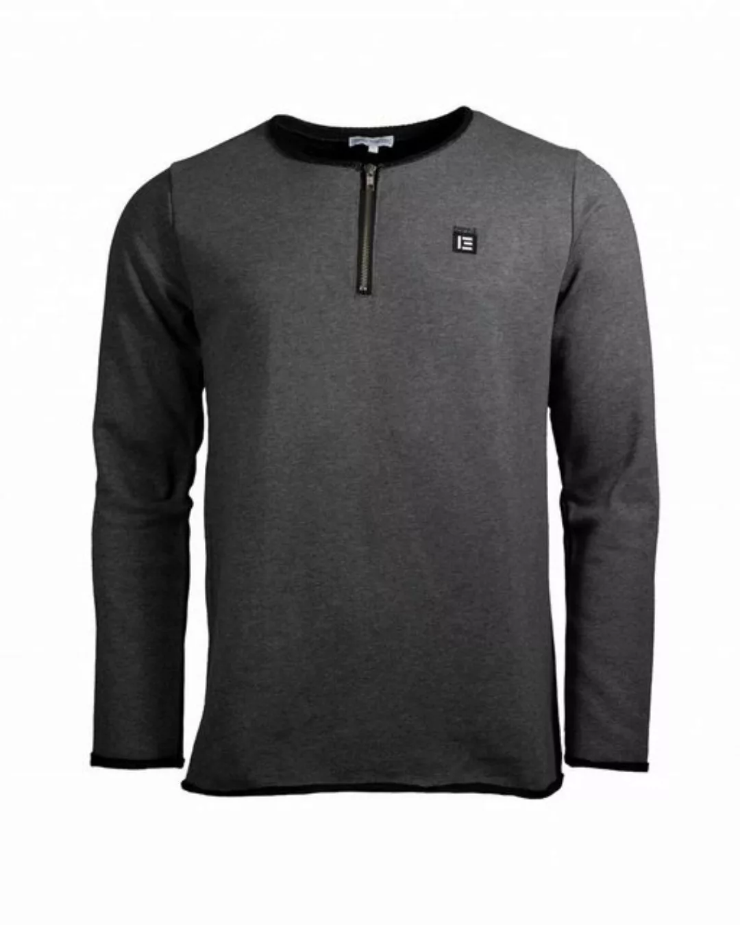 EMPIRE-THIRTEEN Sweater "EMPIRE" BASIC SWEATER MEN schwarzer Futterfaden günstig online kaufen