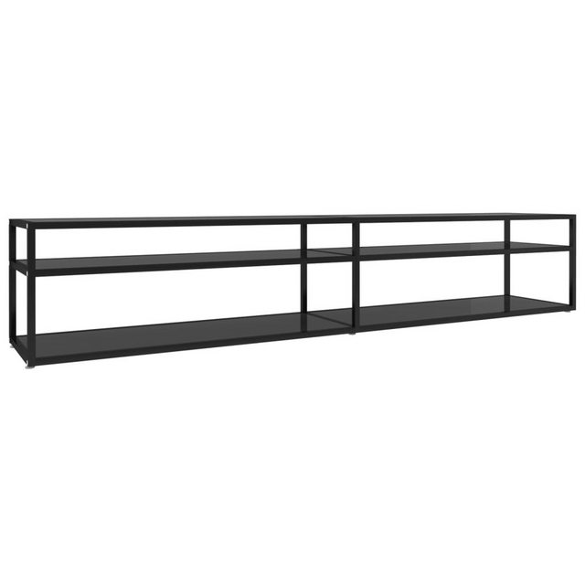 vidaXL TV-Schrank TV-Schrank Schwarz 220x40x40,5 cm Hartglas Lowboard günstig online kaufen