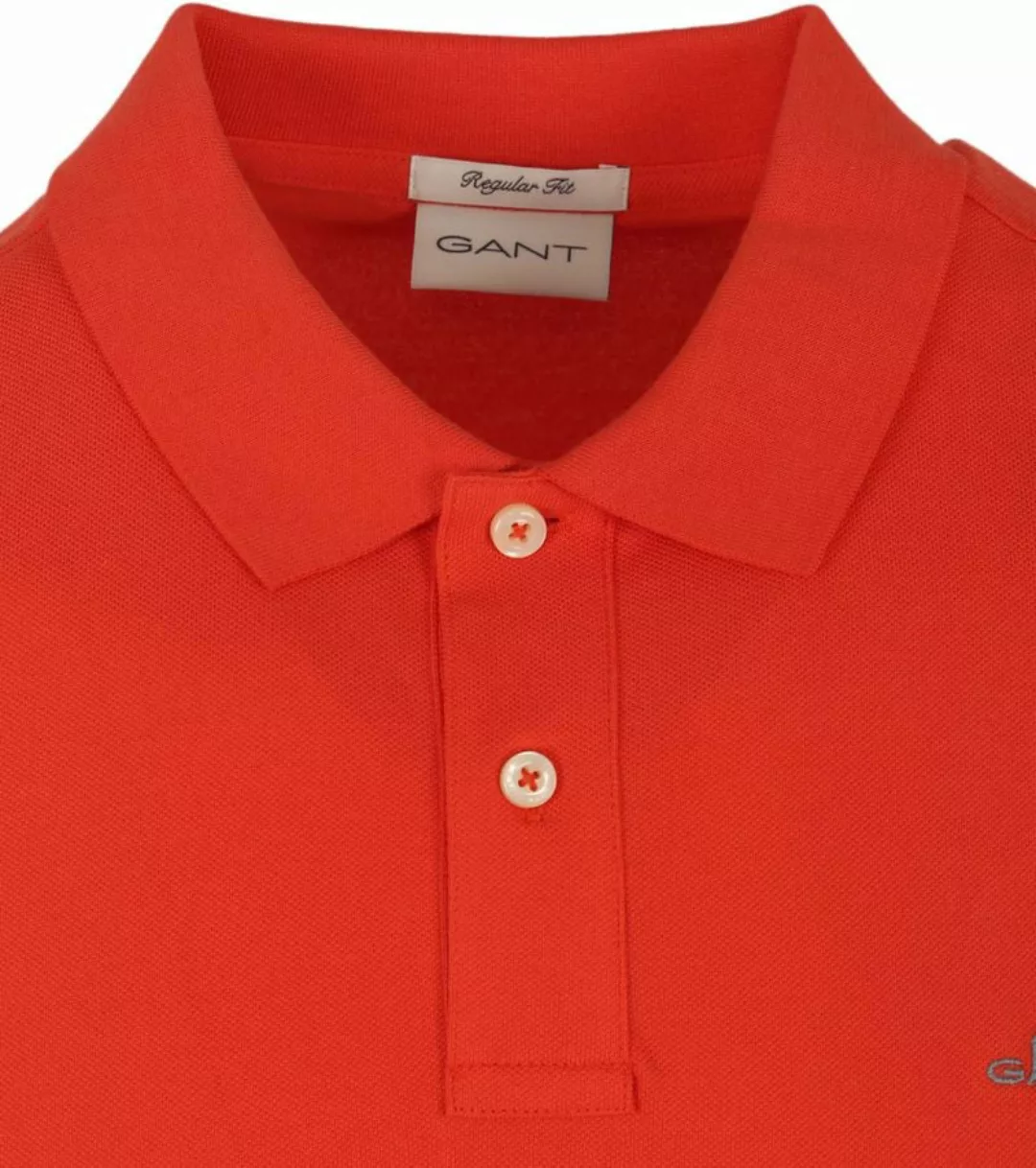 Gant Shield Piqué Poloshirt Rot - Größe 3XL günstig online kaufen