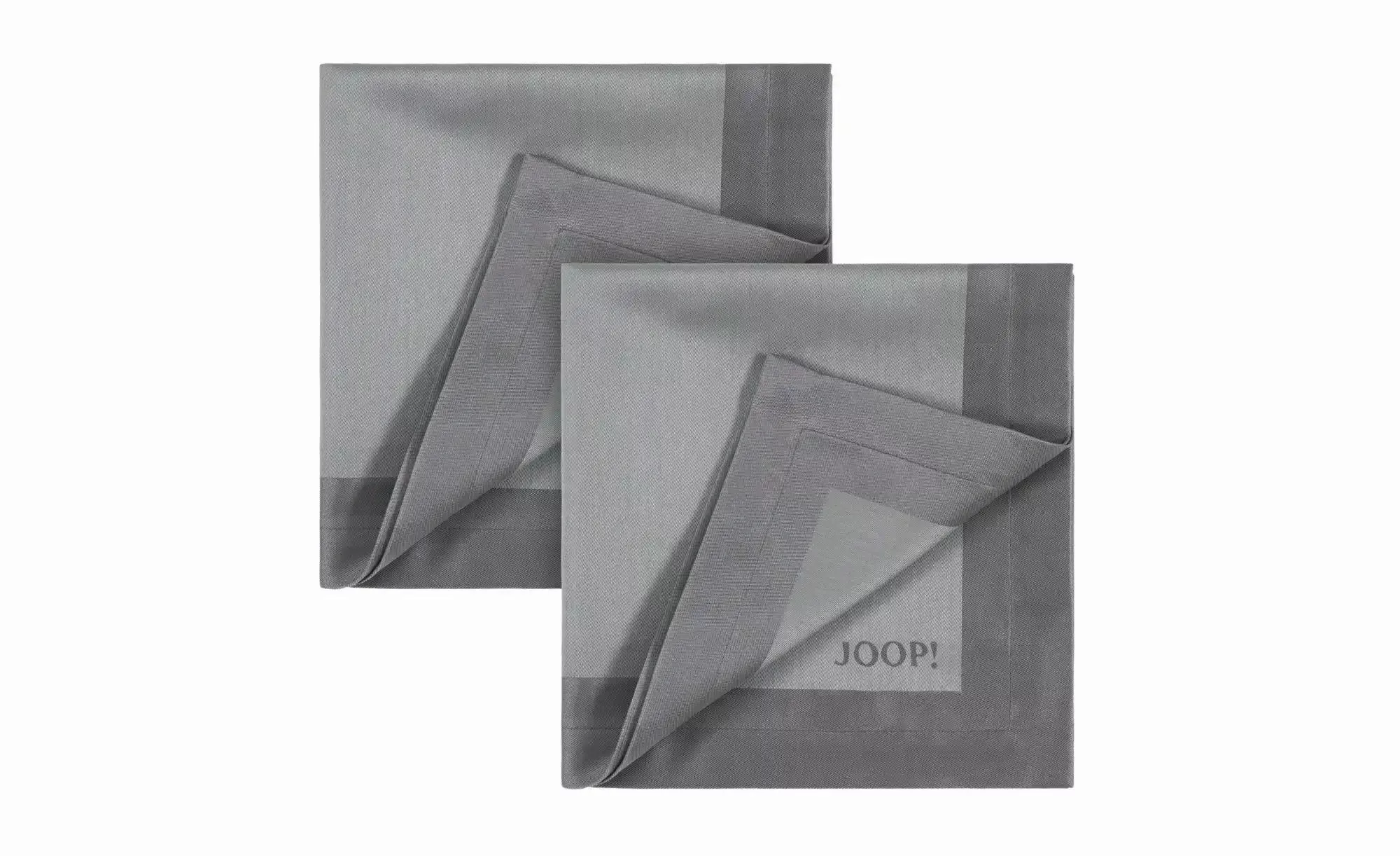 JOOP! Servietten 2er-Set Signature ¦ silber ¦ Naturfaser ¦ Maße (cm): B: 50 günstig online kaufen