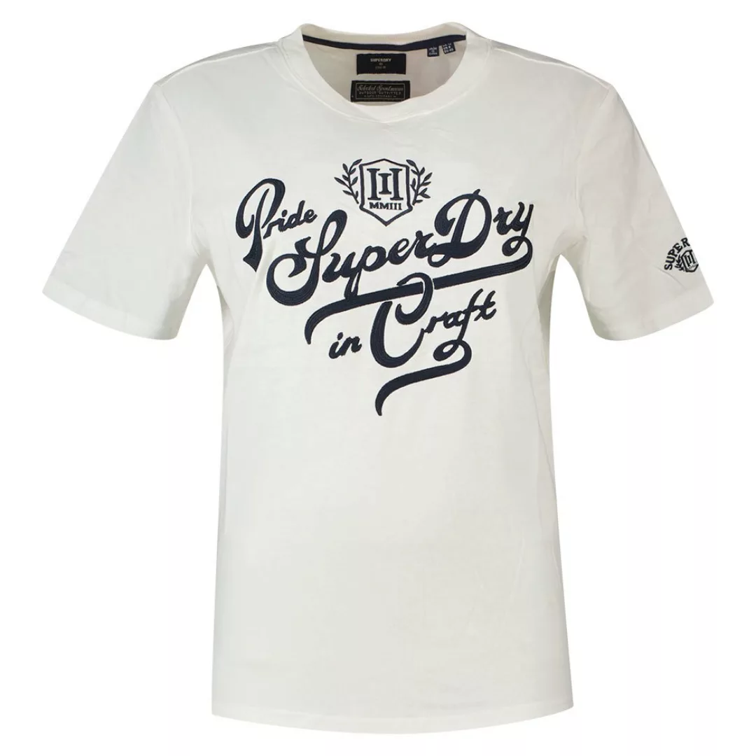 Superdry Pride In Craft Kurzarm T-shirt XS Ecru günstig online kaufen