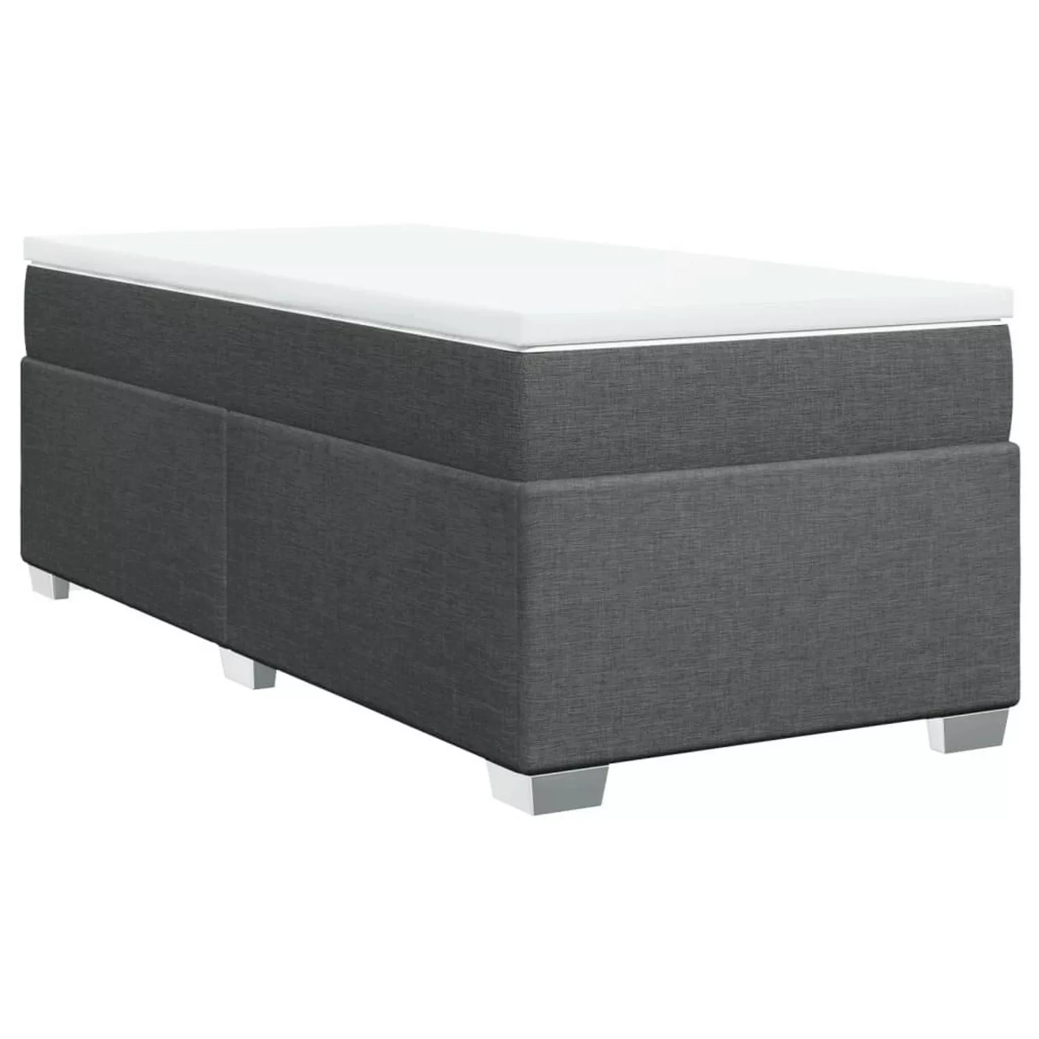 vidaXL Boxspringbett mit Matratze Dunkelgrau 90x190 cm Stoff2097047 günstig online kaufen