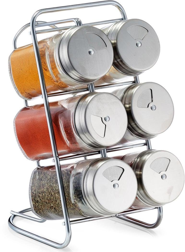 Zeller Present Gewürzregal Gewürzständer-Set, 7-tlg., Glas/Edelstahl günstig online kaufen
