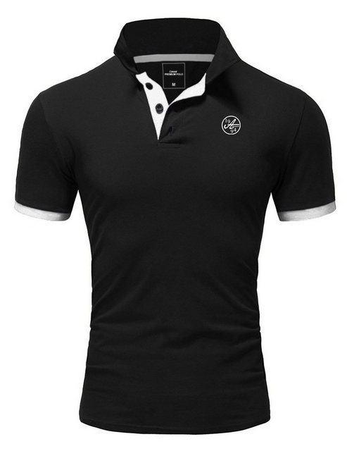 Amaci&Sons Poloshirt MEMPHIS Basic Kontrast Polo Shirt günstig online kaufen