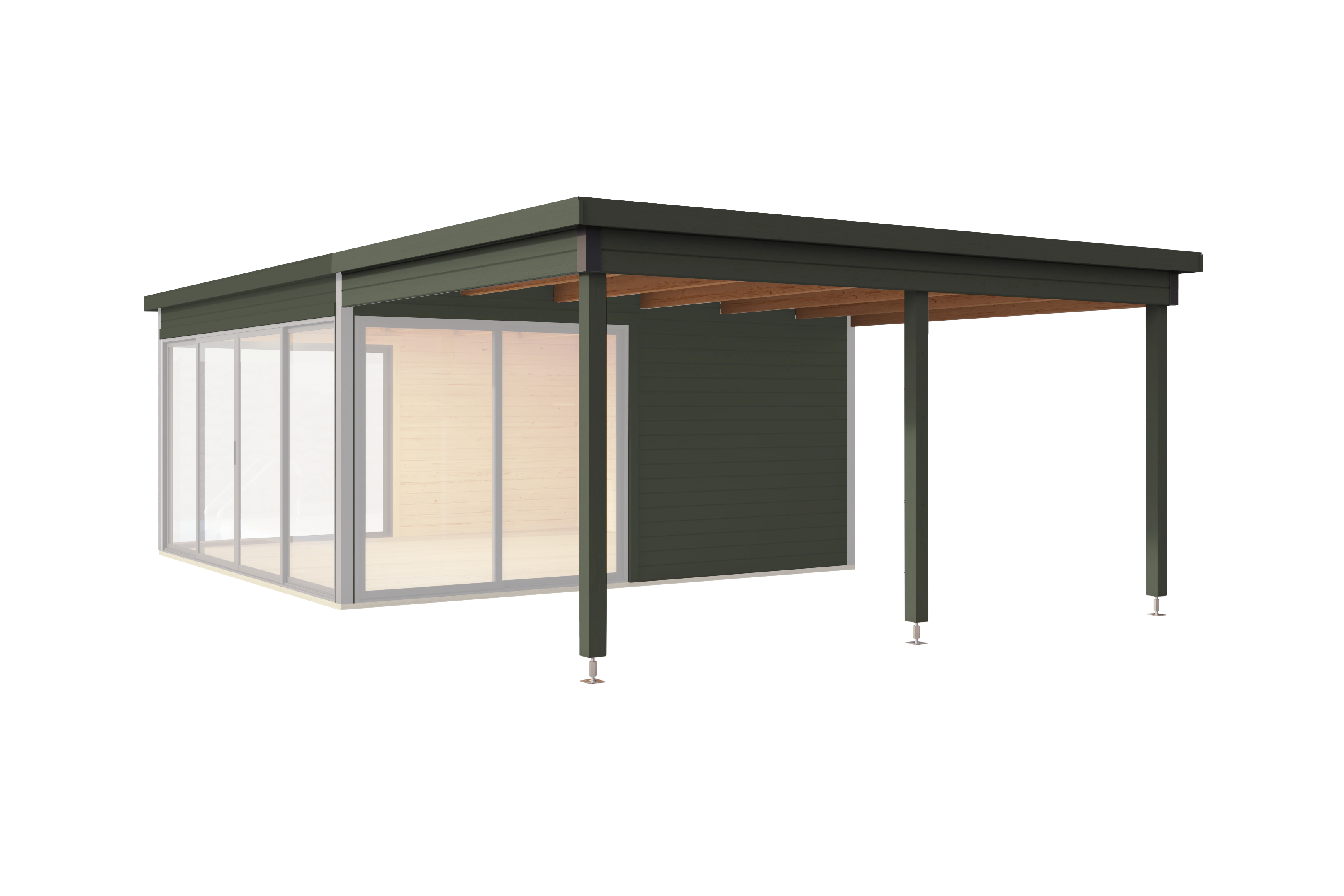 Nordic Holz Gartenhaus-Anbaudach "passend für DOMEO 5" günstig online kaufen