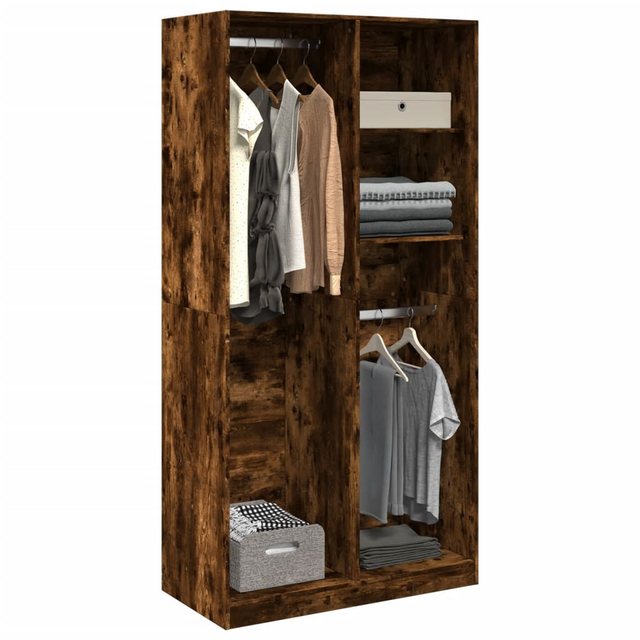 vidaXL Kleiderschrank Kleiderschrank Räuchereiche 100x50x200 cm Spanplatte günstig online kaufen