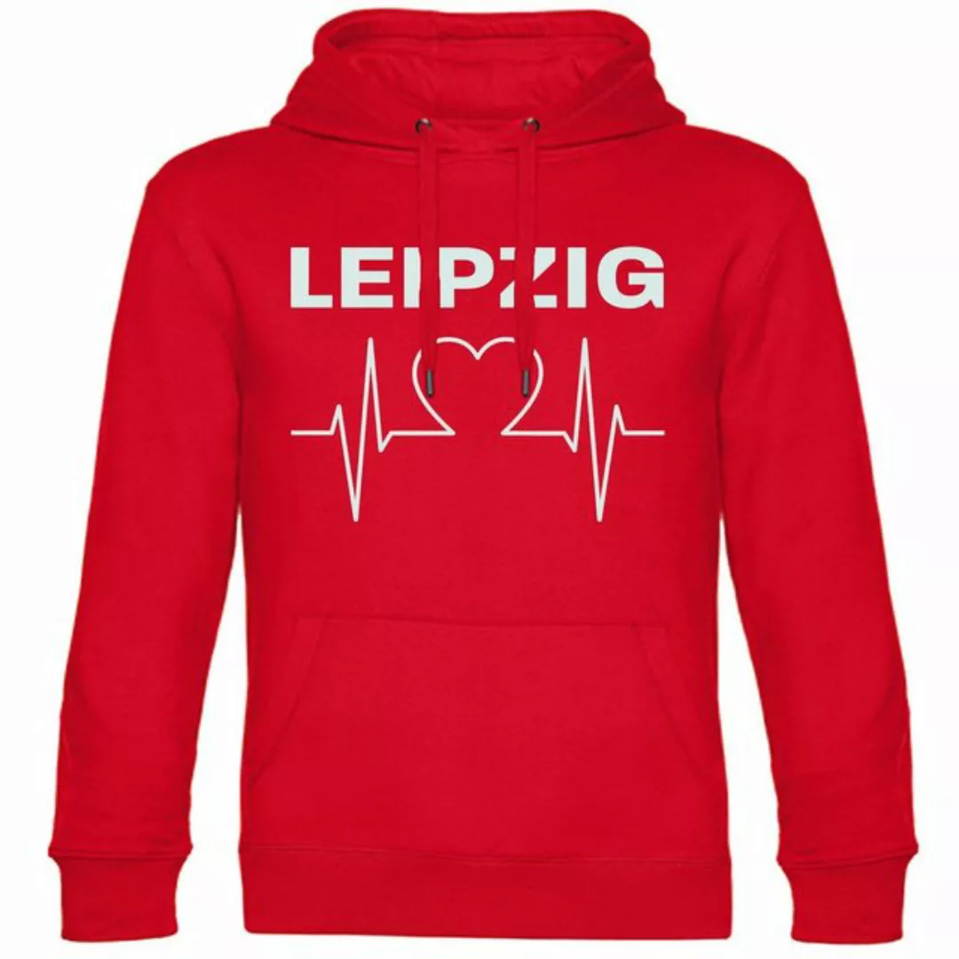 multifanshop Kapuzensweatshirt Leipzig - Herzschlag - Pullover günstig online kaufen