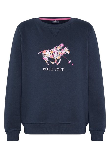 Polo Sylt Sweatshirt im floralem Logo-Design günstig online kaufen