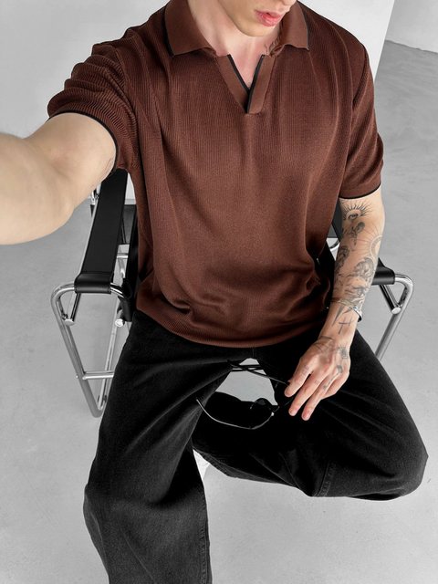 Abluka T-Shirt REGULAR FIT KNIT POLOSHIRT (1-tlg) günstig online kaufen