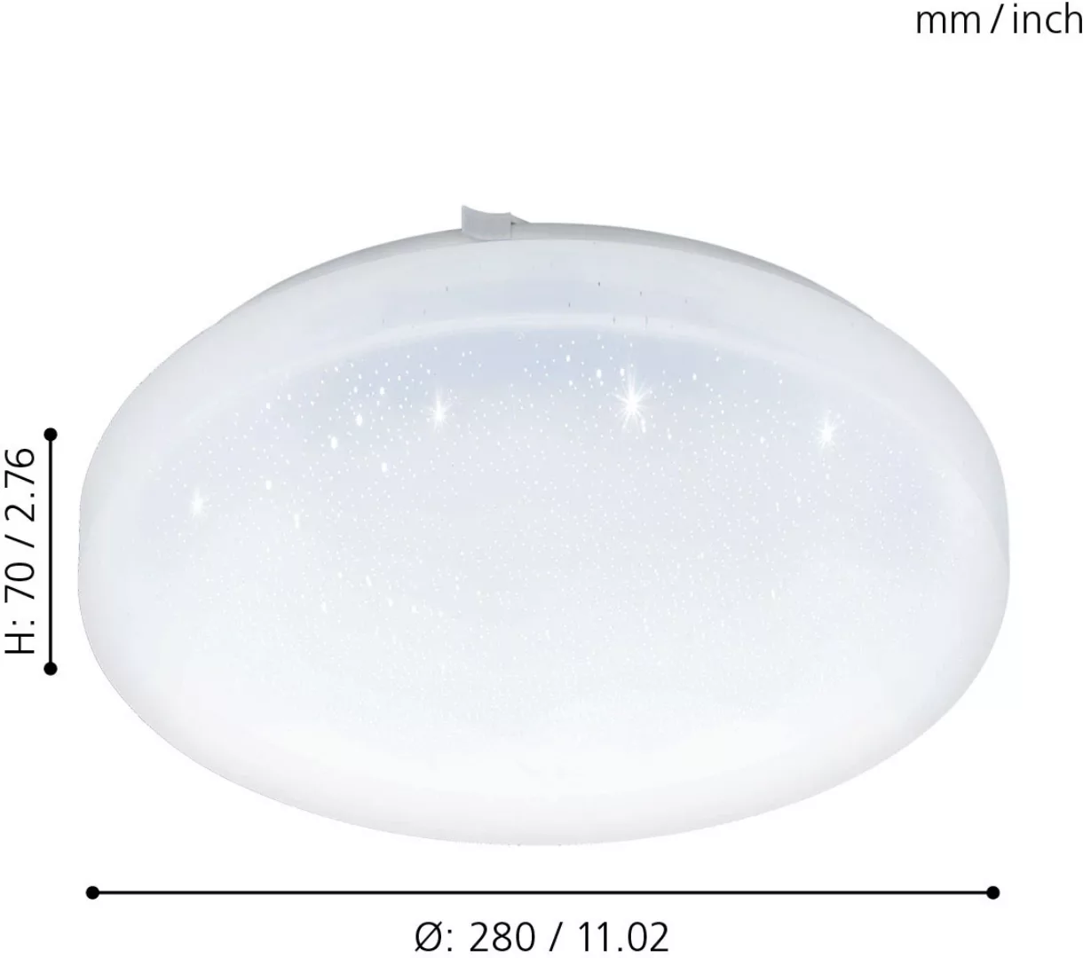 EGLO LED Deckenleuchte »FRANIA-S«, LED-Board, Warmweiß, weiß / L28 x H7 x B günstig online kaufen