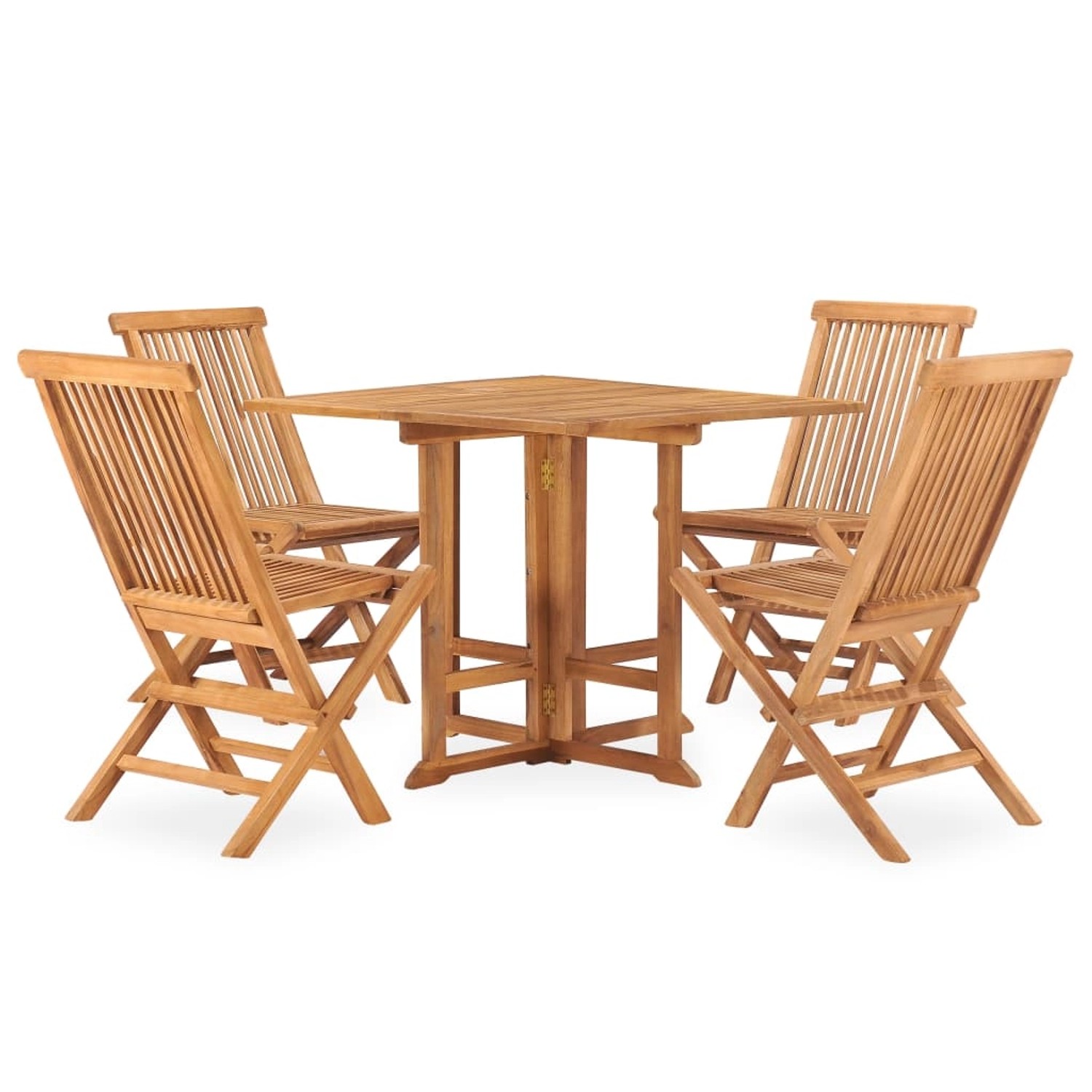 vidaXL 5-tlg Garten-Essgruppe Klappbar Massivholz Teak Modell 5 günstig online kaufen