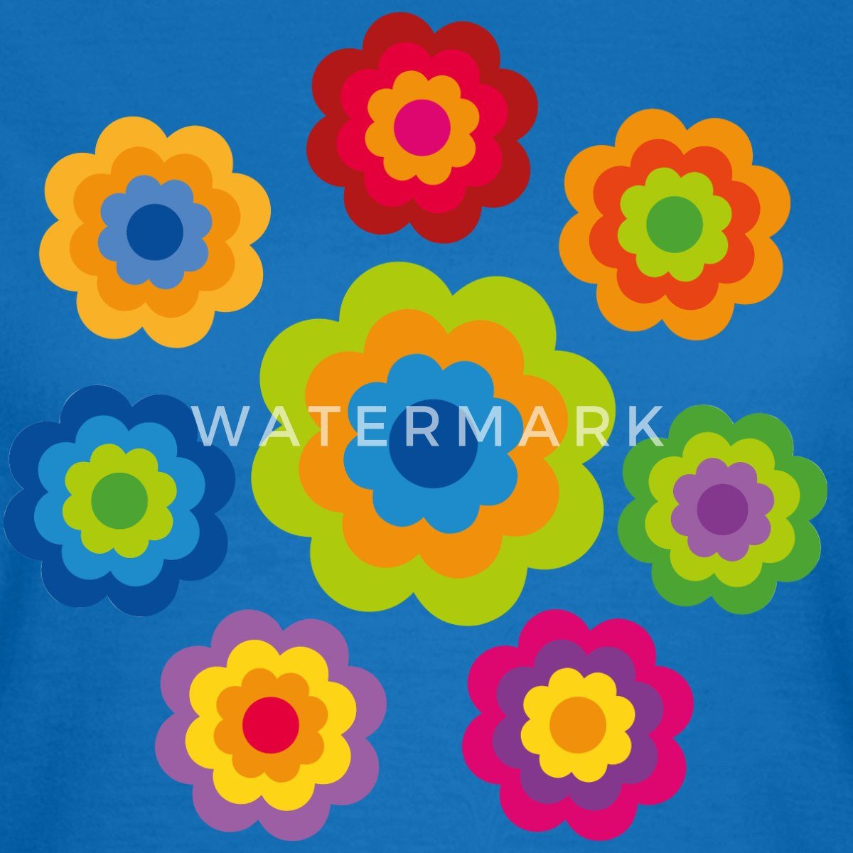 Spreadshirt T-Shirt 70er Jahre Hippie Flower günstig online kaufen