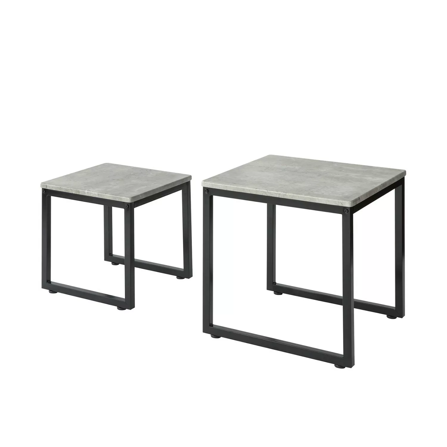 SoBuy® Beistelltisch Couchtisch, 2er Tisch-Set schwarz/grau günstig online kaufen