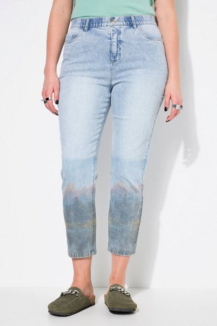 Studio Untold 5-Pocket-Jeans Mom-Jeans bedruckter Saum 5-Pocket günstig online kaufen