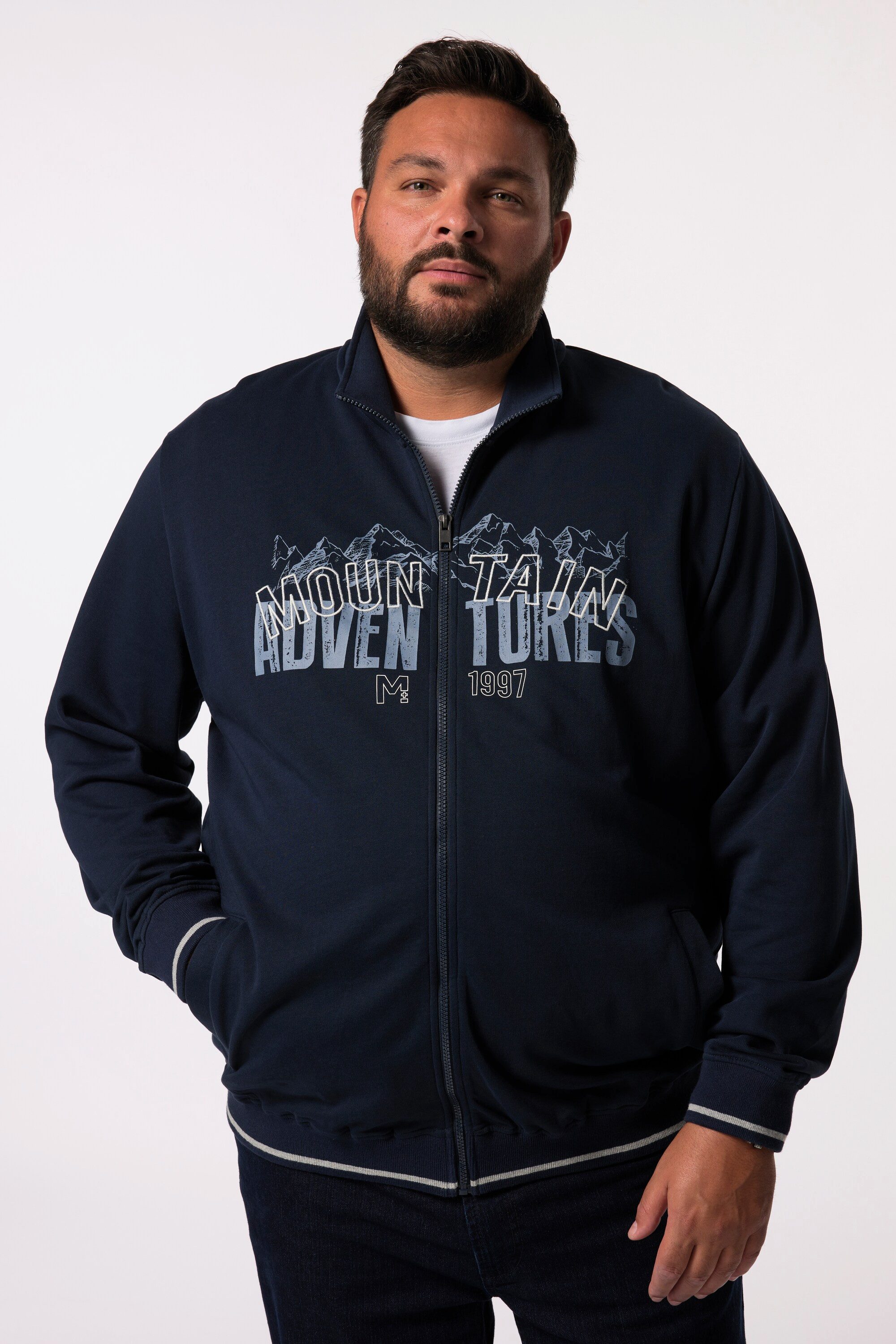 Men Plus Fleecejacke Men+ Sweatjacke Stehkragen günstig online kaufen