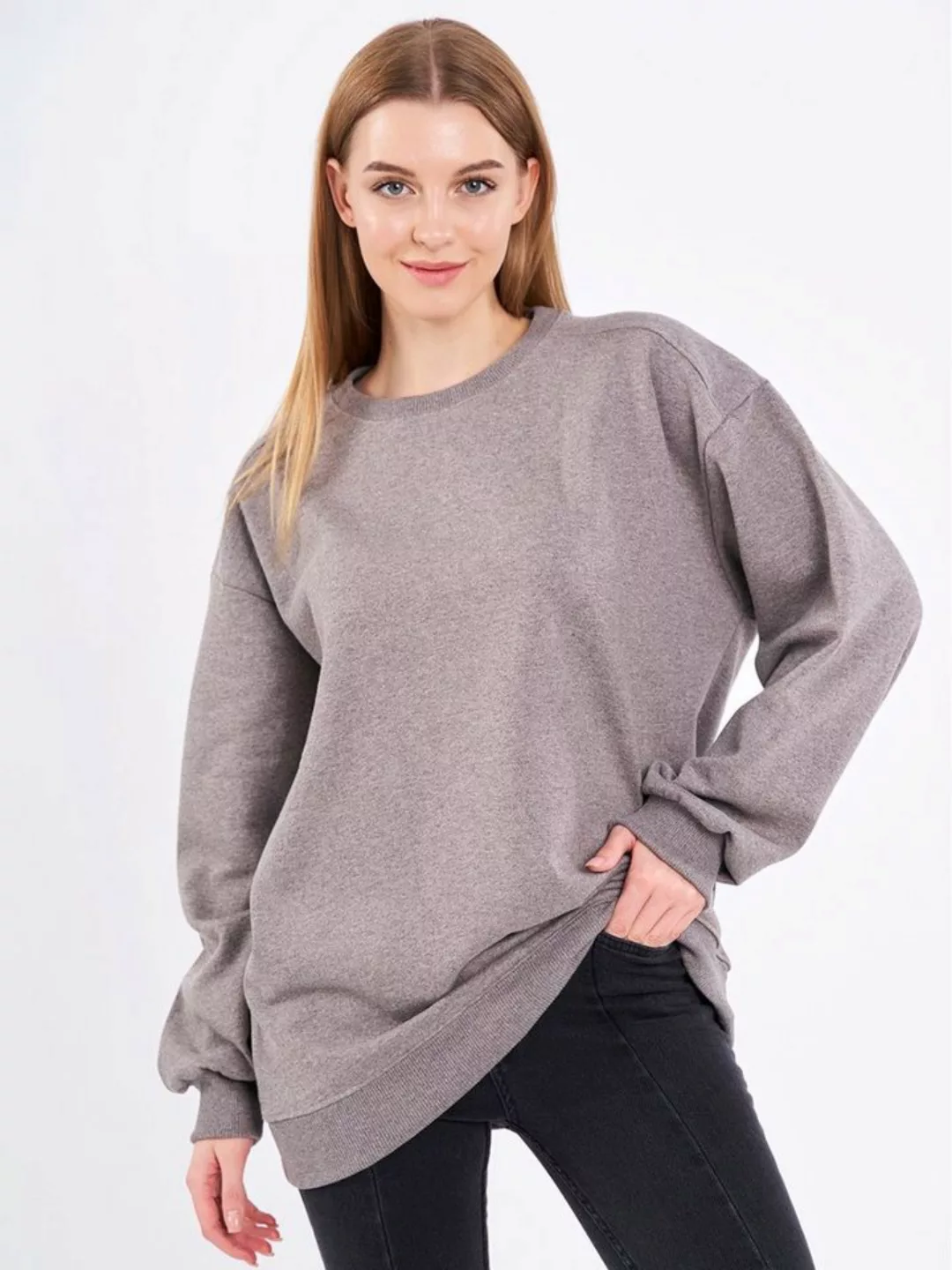 COMEOR Sweatshirt Damen Oversize Pullover Langarm Baumwolle günstig online kaufen