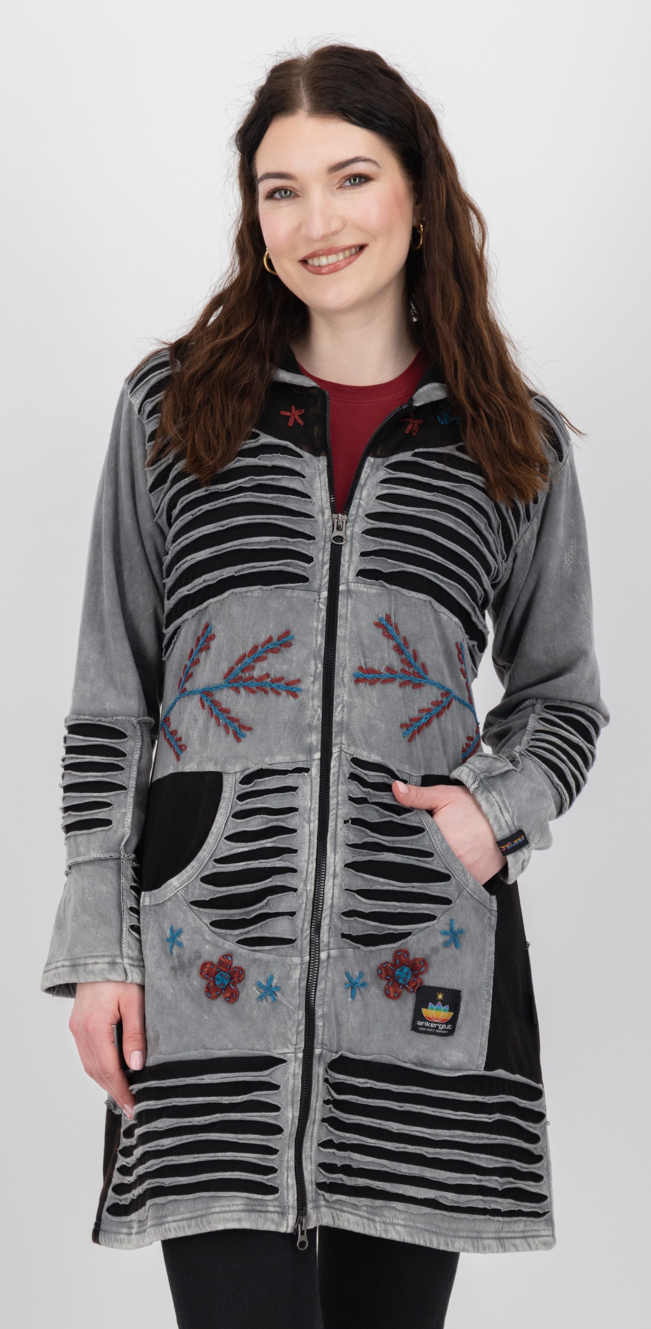 DEPROC Active Fleecejacke "Patchwork NUNAVUT LONG WMN", auch in Großen Größ günstig online kaufen