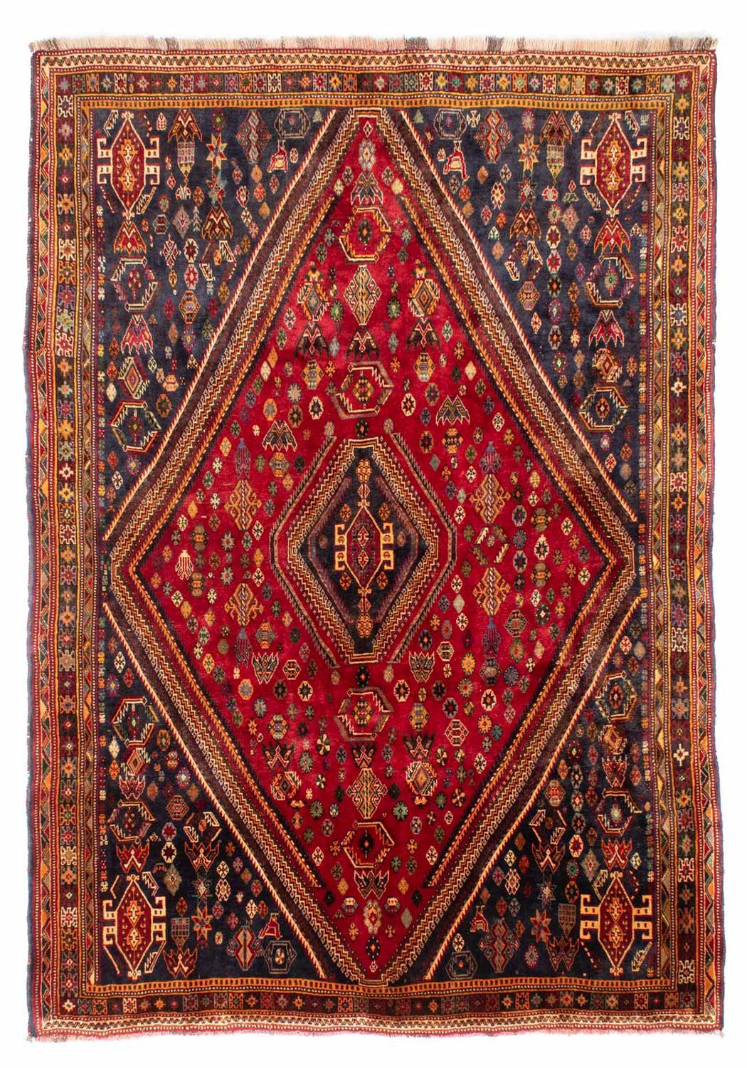morgenland Wollteppich »Shiraz Medaillon Rosso scuro 272 x 190 cm«, rechtec günstig online kaufen