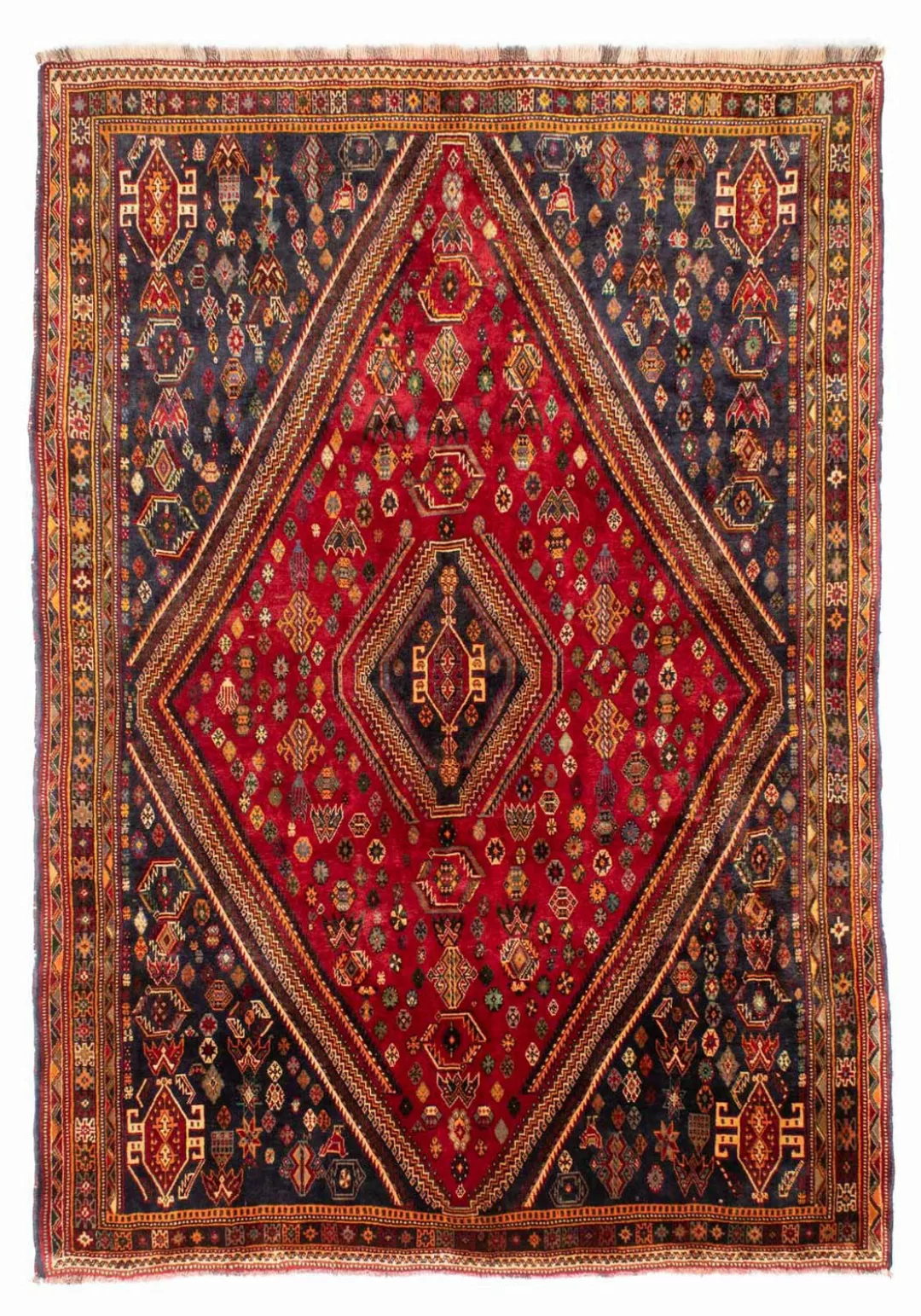 morgenland Wollteppich »Shiraz Medaillon Rosso scuro 272 x 190 cm«, rechtec günstig online kaufen