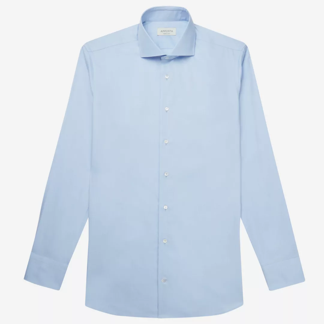 Hemd  einfarbig  hellblau baumwolle stretch twill, kragenform  niedriger sp günstig online kaufen