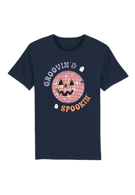 F4NT4STIC T-Shirt Retro Halloween Groovin and spookin Disco ball Premium Qu günstig online kaufen