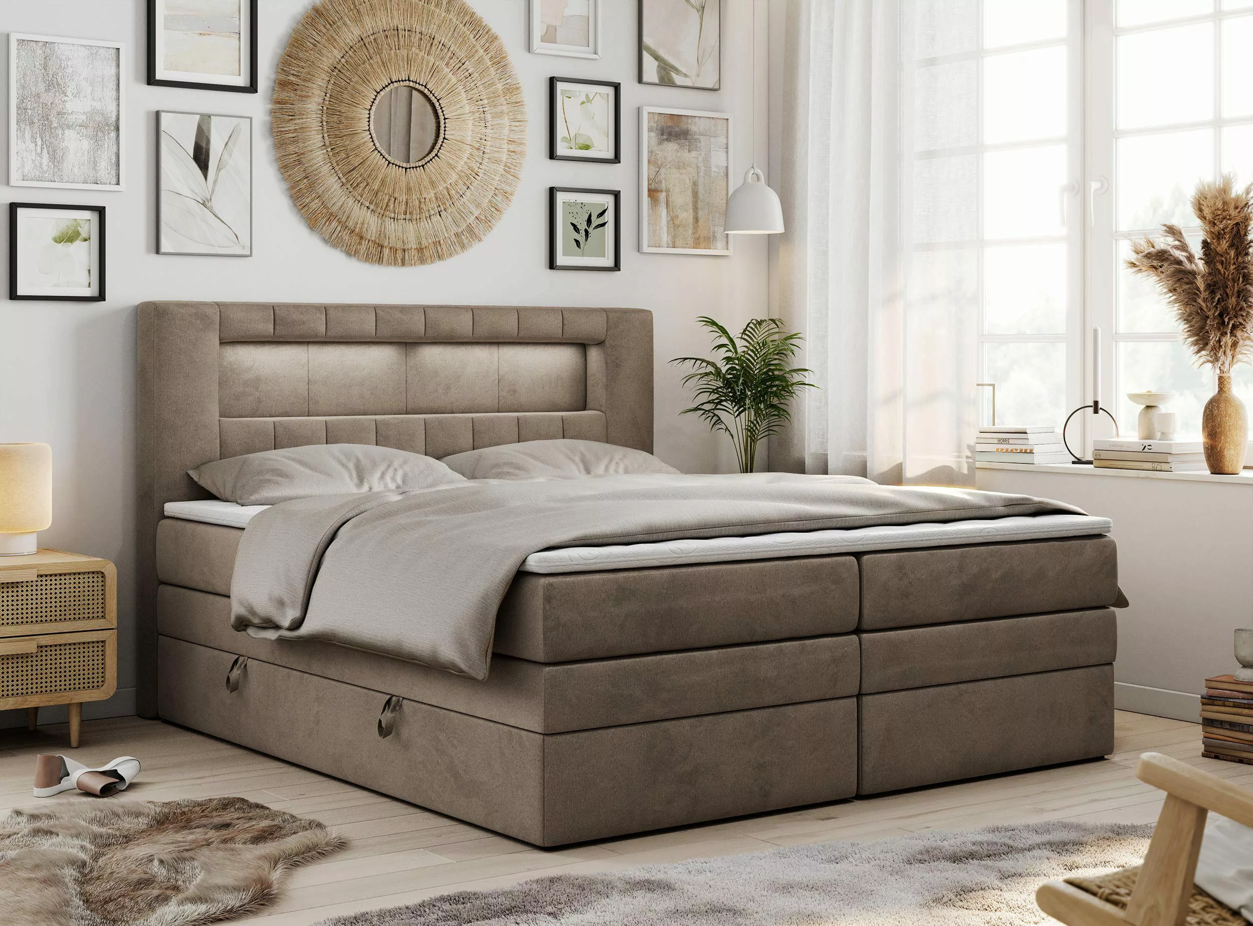MKS MÖBEL Boxspringbett GOLD 5 KING günstig online kaufen