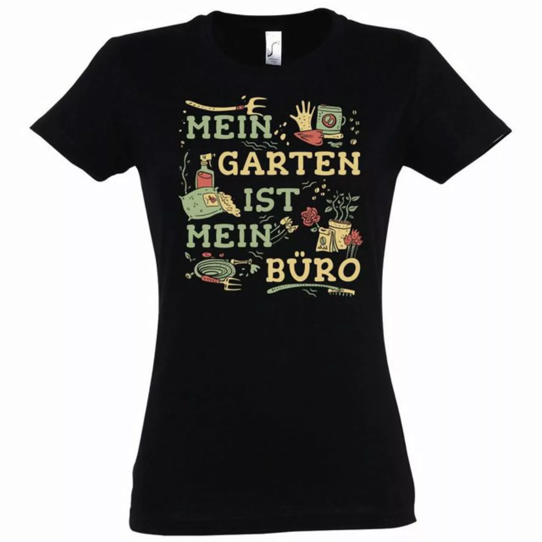 Youth Designz T-Shirt MEIN GARTEN IST MEIN BÜRO Damen Shirt im Fun-Look günstig online kaufen