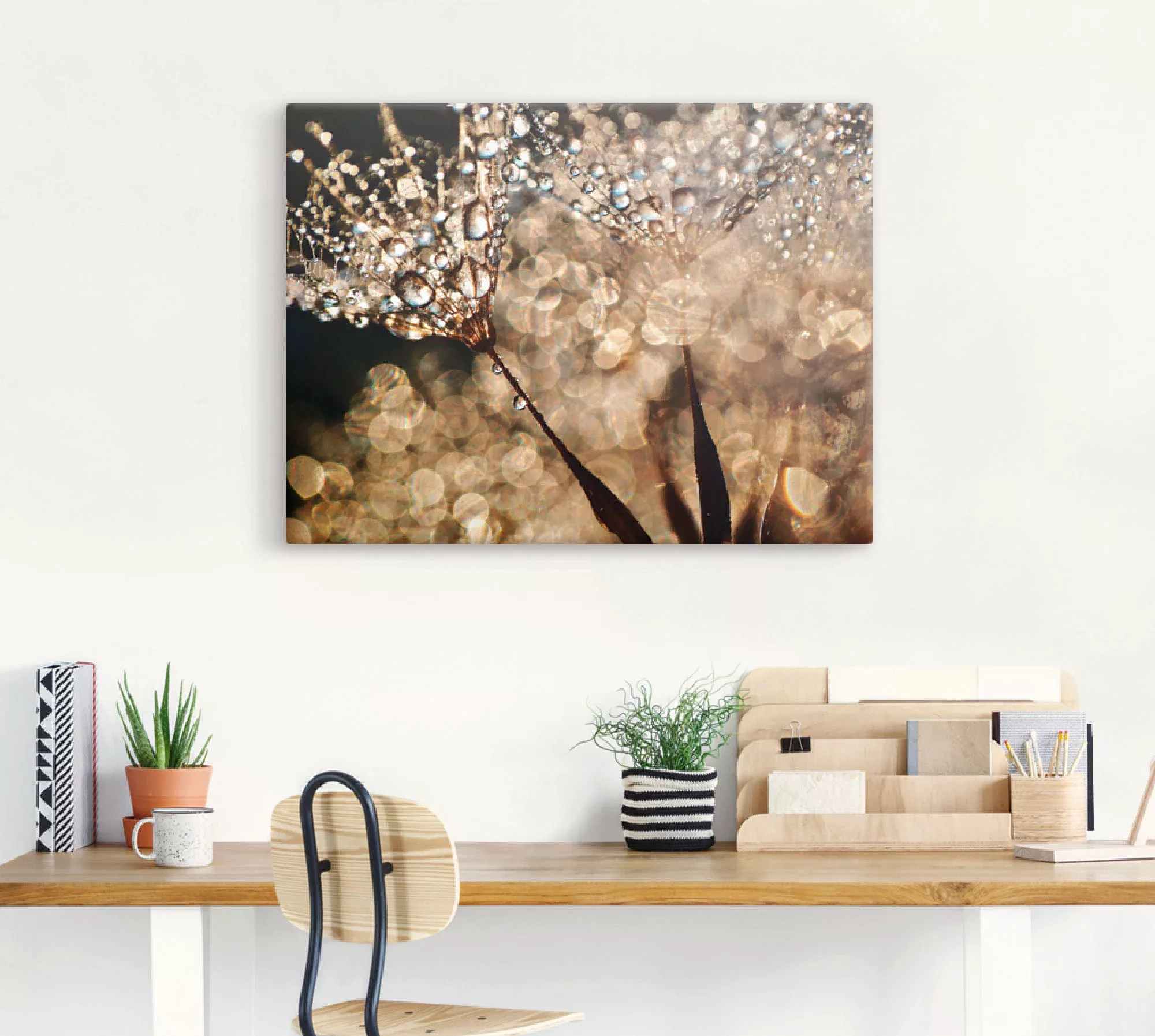 Artland Wandbild »Pusteblume Goldschimmer«, Blumen, (1 St.) günstig online kaufen