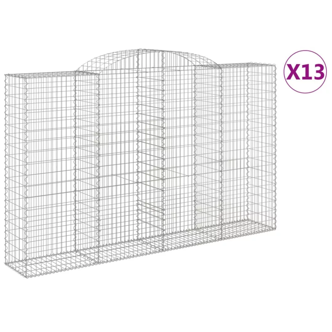 Vidaxl Gabionen Mit Hochbogen 13 Stk 300x50x180/200cm Verzinktes Eisen günstig online kaufen