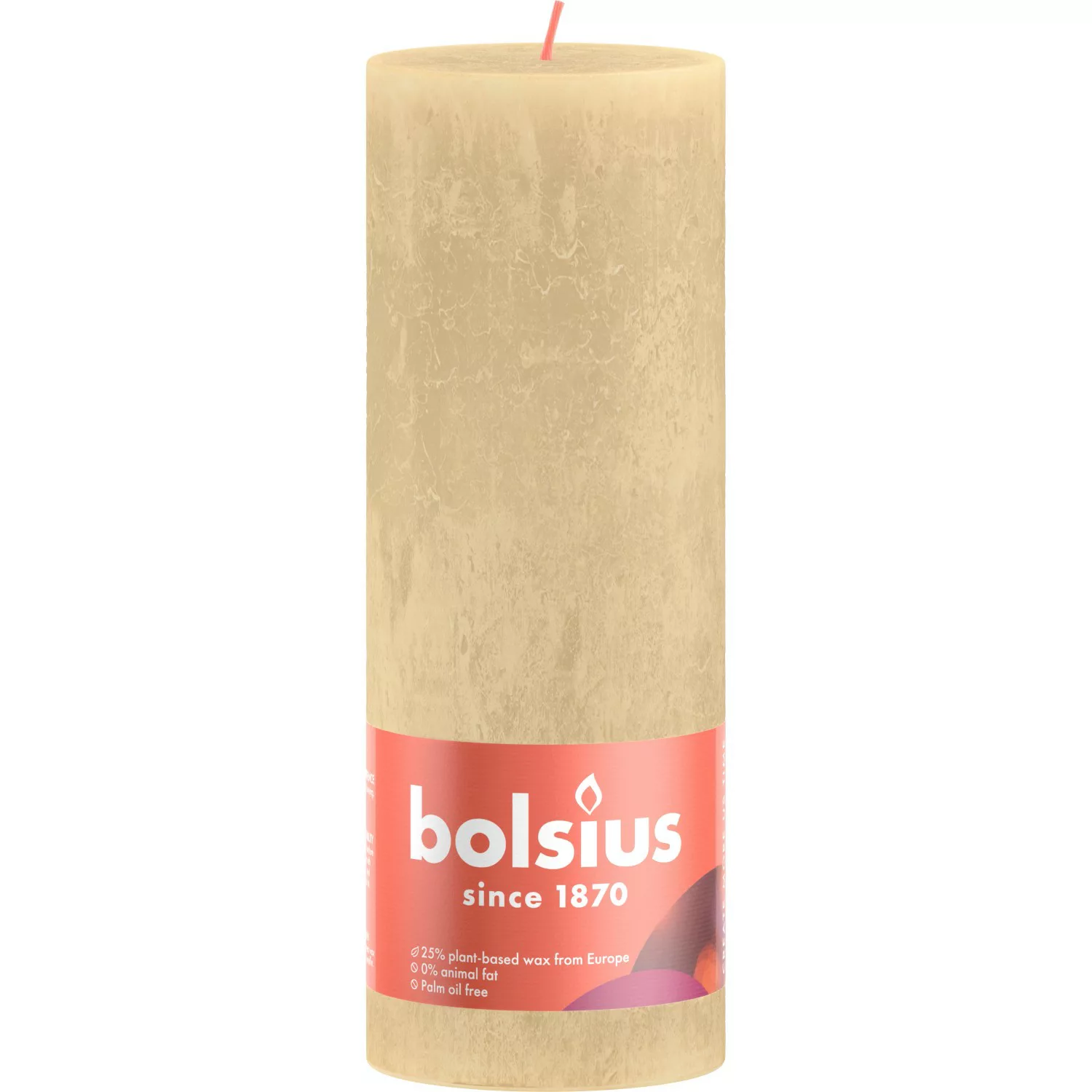 Bolsius Rustik-Kerze Shine Winter Edition Ø 6,8 cm x 19 cm Haferbeige günstig online kaufen